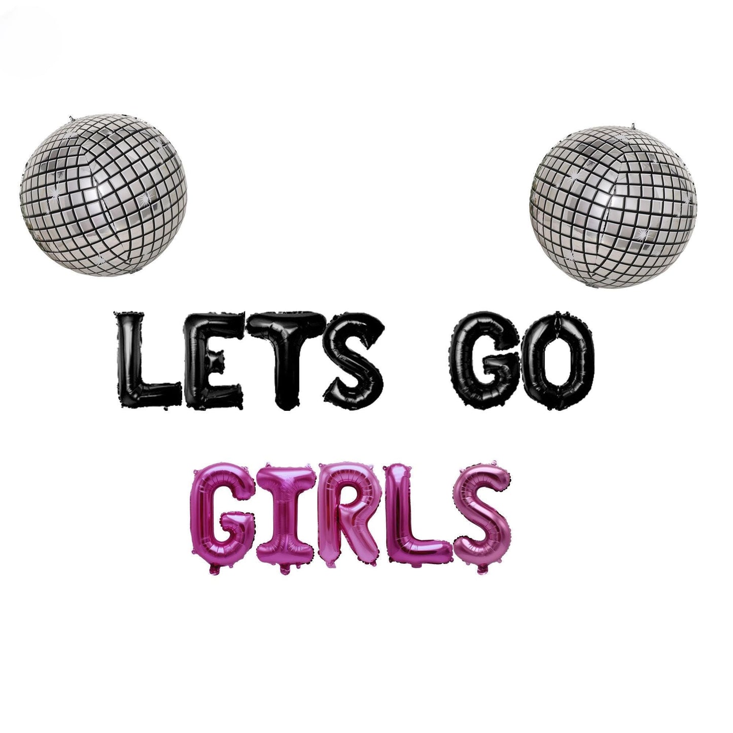 the words let's go girls are painted on a white background