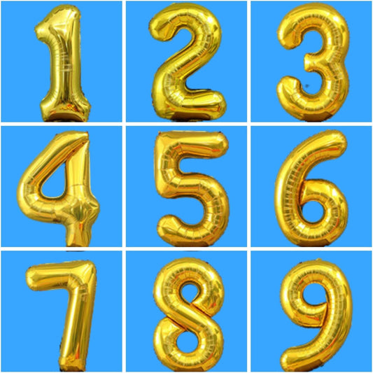 Gold 40 inch Balloon Numbers Birthday Balloons | Home Party Balloons| Giant Balloons | 16th 18th 21st 30th Jumbo Number Balloons