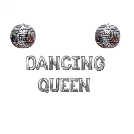 a picture of a disco ball and the words dancing queen