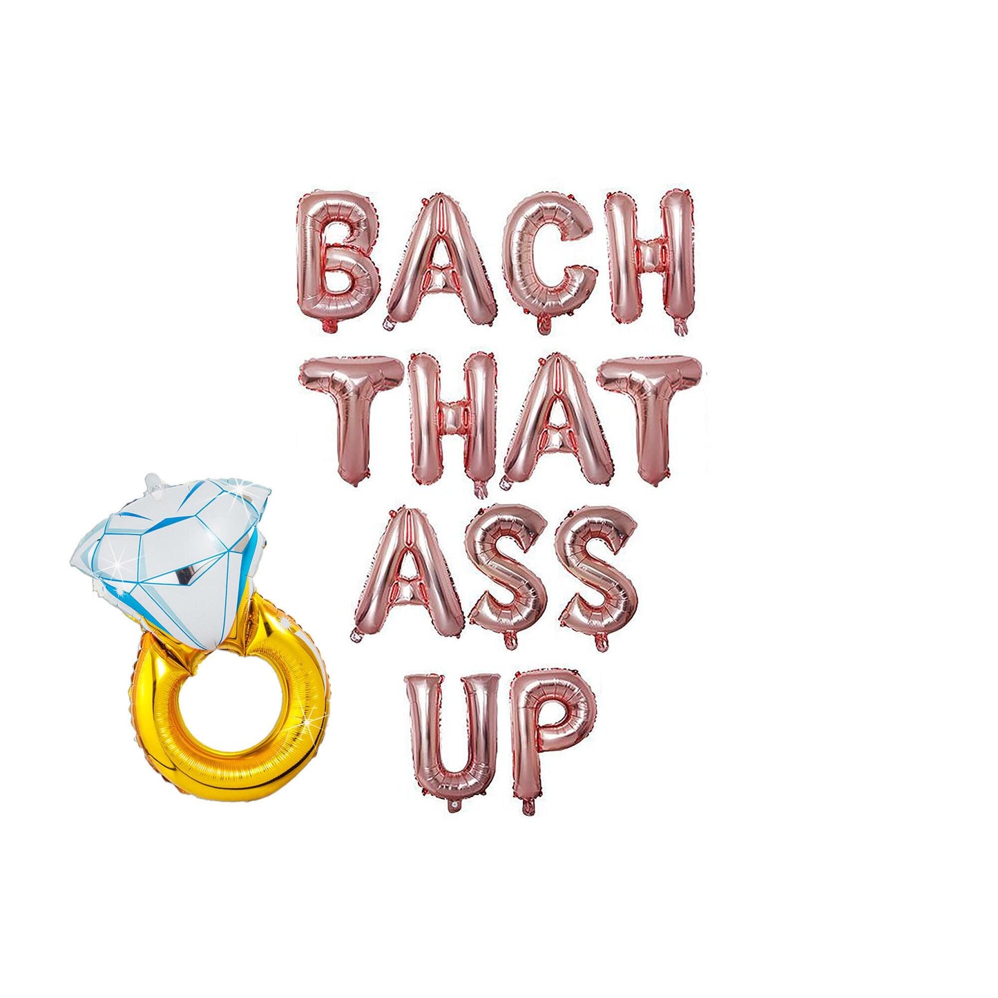 Bach That Ass Up banner 16 inches | Bridal shower decorations bachlorette party ideas