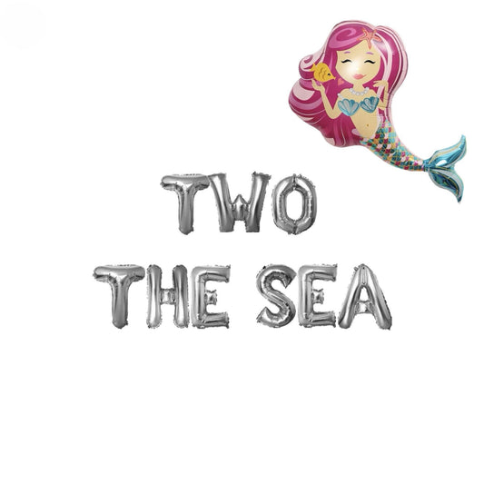 a picture of a mermaid with the words two the sea