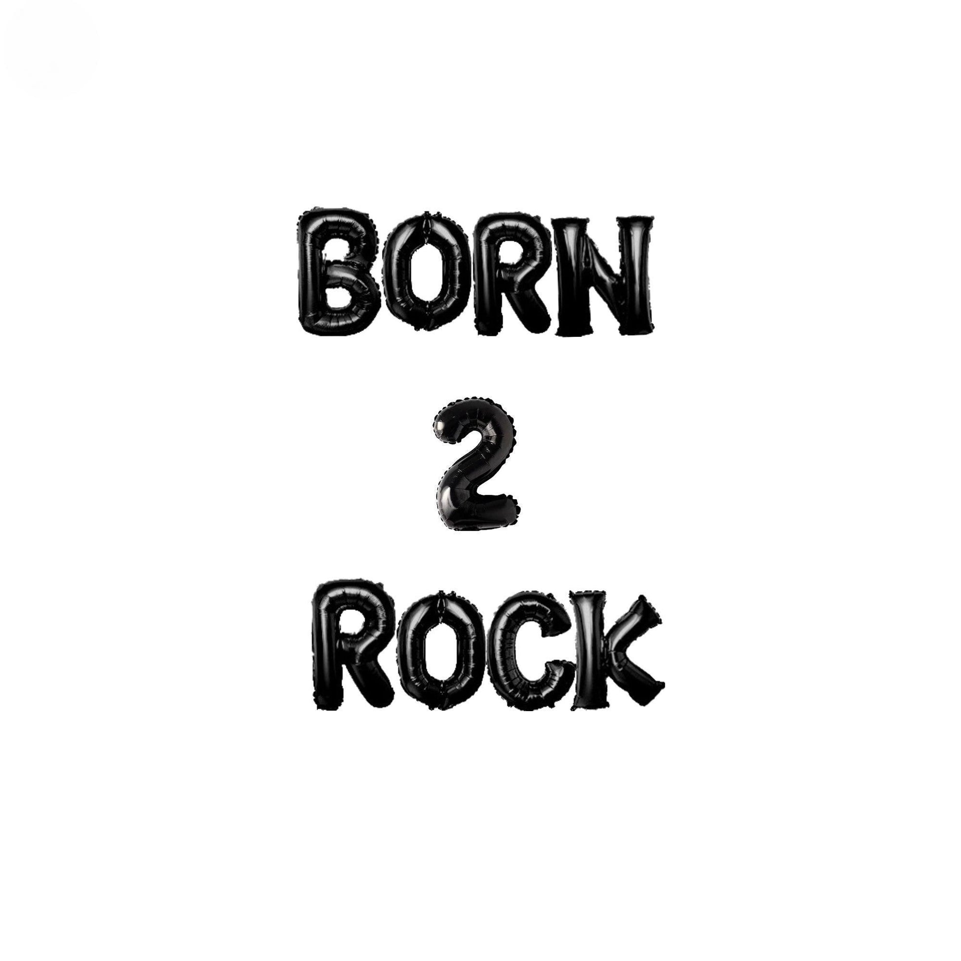 a black and white photo with the words born and rock