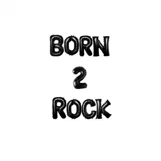 a black and white photo with the words born and rock