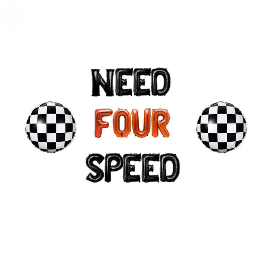 the words need four speed on a white background