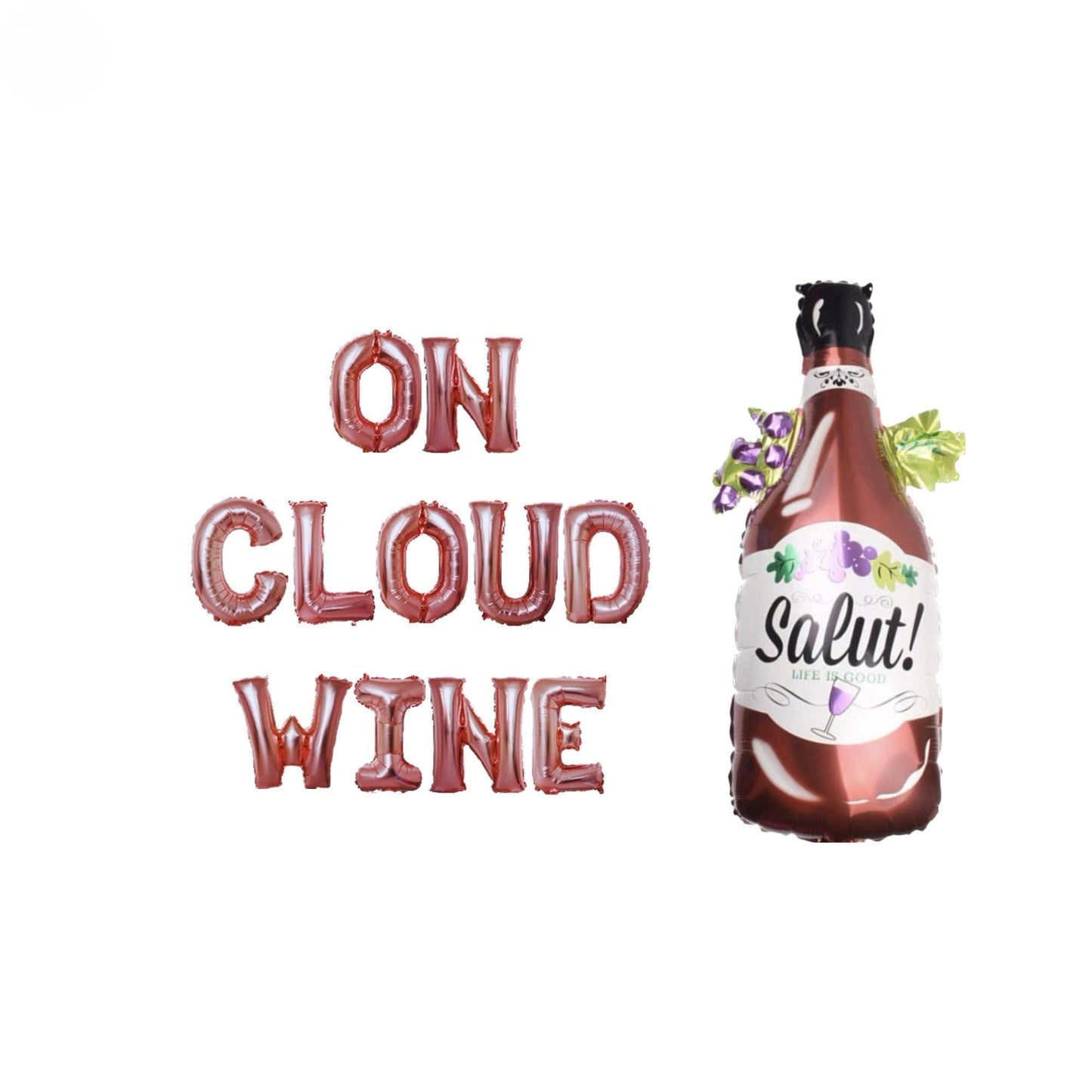 a bottle of wine sitting next to the words on cloud wine